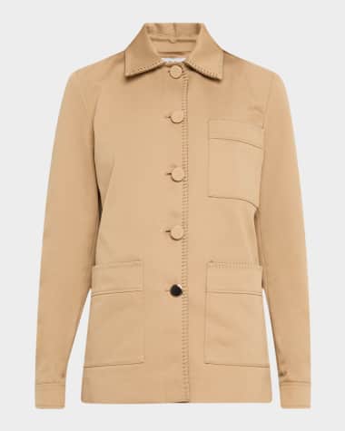 Gabriela Hearst Ulu Blanket-Stitched Chore Jacket