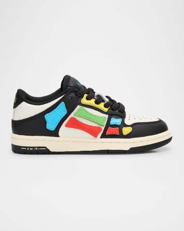 Amiri Kid's Skel Top Low-Top Leather Sneakers, Toddler