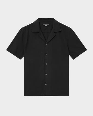 John Varvatos Men's Dan Seersucker Camp Shirt
