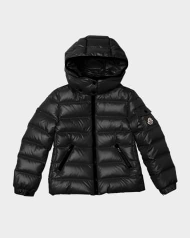 Moncler Girl's Bady Short Hooded Down Puffer Jacket, Size 4-14