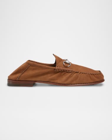 Gucci Men's Horsebit 1953 Suede Loafers