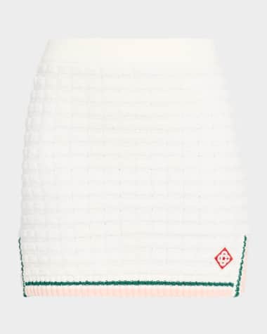 CASABLANCA Check Boucle Cotton Mini Skirt