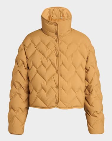 Moncler Senevee Chevron-Quilted Short Down Jacket