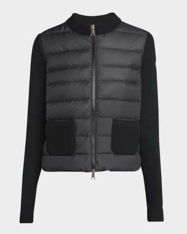 Moncler Padded Wool Zip-Up Cardigan