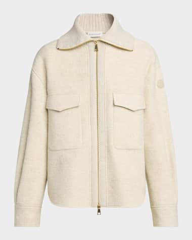 Moncler Wool Knit Shirt Jacket