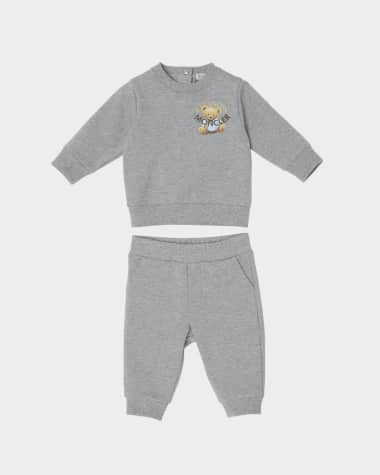 Moncler Boy's Teddy Bear Logo Sweatshirt & Sweatpants, Size 6M-3