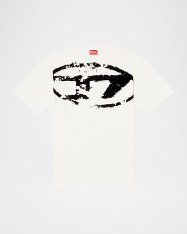 Diesel Men's T-BOXT-N14 Oversized D Logo T-Shirt
