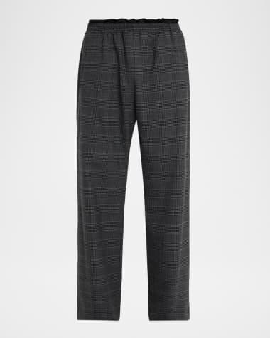 Diesel Men's P-Tilson Wool Prince of Wales Pull-On Pants
