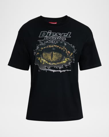 Diesel Men's T-Boxt-T25 Crocodile Eye T-Shirt