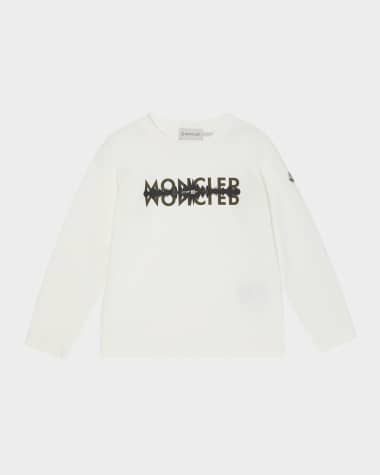 Moncler Boy's Logo Graphic-Print Long-Sleeve T-Shirt, Size 4-6