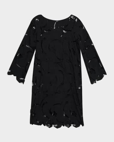 Ungaro Jackie Paisley-Embroidered Midi Shift Dress