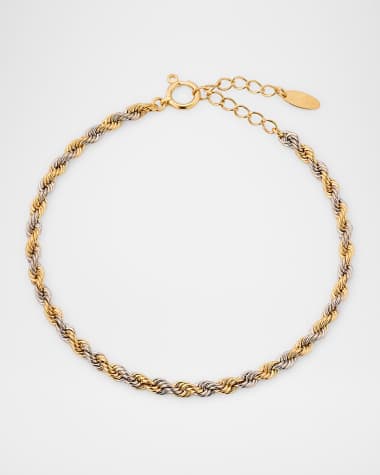 POPPY FINCH 18K and Platinum Rope Chain Bracelet