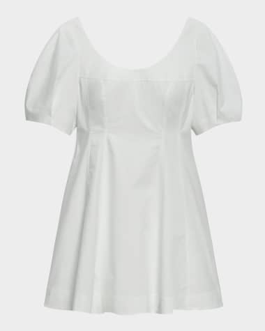 Theory Puff-Sleeve Mini Dress