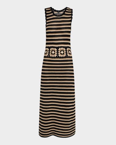 Rails Coco Crochet-Knit Midi Dress
