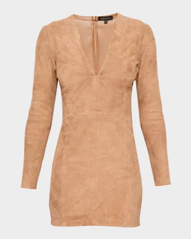 AS by DF Demeter Stretch Suede Dress