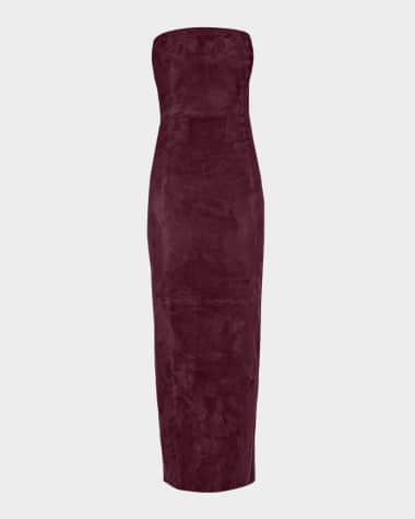 AS by DF Venus Strapless Stretch Suede Dress