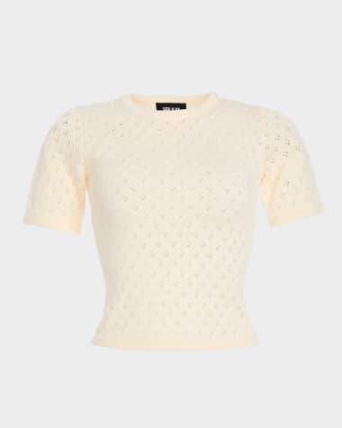 SER.O.YA Josie Pointelle-Knit Top