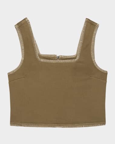 Rails Carbon Sleeveless Embroidered Top
