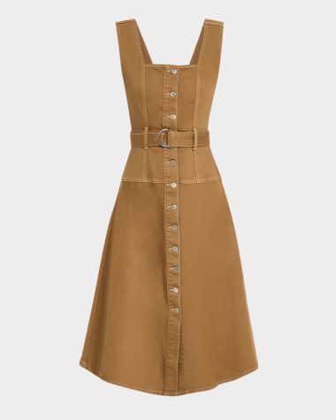 Rails Aliso Belted Denim Midi Dress