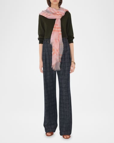 Burberry Giant Check Wool Scarf