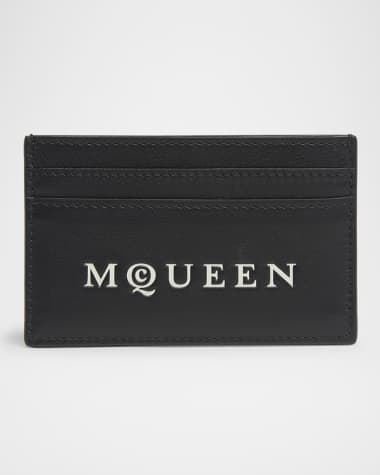 McQueen Men's Logo Leather Card Holder
