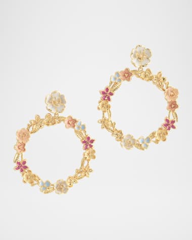 Anabel Aram Jewelry Wildflowers Gathered Hoop Earrings