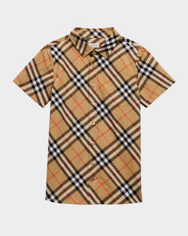 Burberry Boy's Owen Short-Sleeve Shirt, Size 3-14
