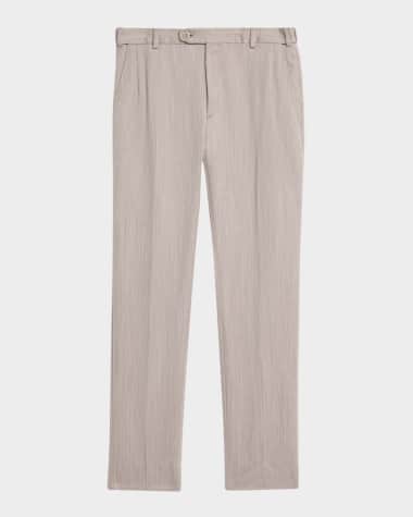 Brioni Men's Journey Flat-Front Trousers