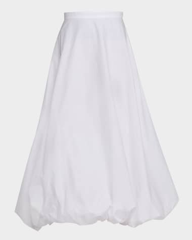 By Malene Birger Aubrey Bubble Organic Cotton Midi Skirt