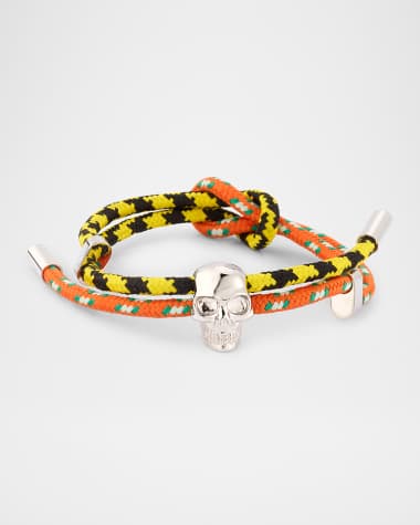 McQueen Men's Skull Multi-Rope Cord Bracelet