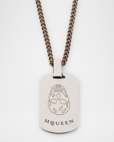 McQueen Men's Skull Plate Necklace