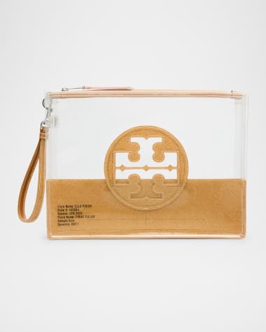 Tory Burch Ella Clear Wristlet Pouch Bag