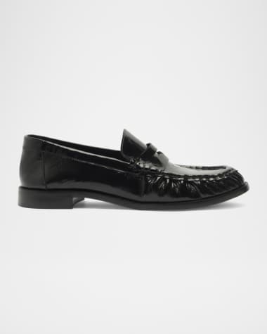Schutz Tyche Shiny Leather Penny Loafers