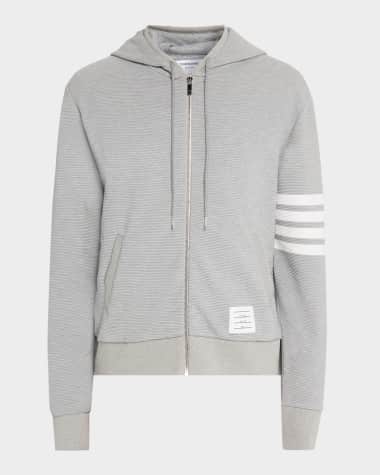 Thom Browne Men's 4 Bar Ottoman Zip Hoodie