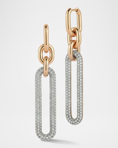 Walters Faith Morrell Diamond Elongated Link Small Hoop Earrings