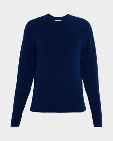 Neiman Marcus Men's Wool-Blend Boucle Crewneck Sweater