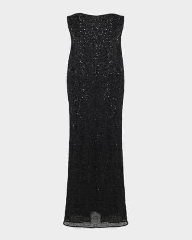 SIMKHAI Xyla Strapless Sequin Column Gown