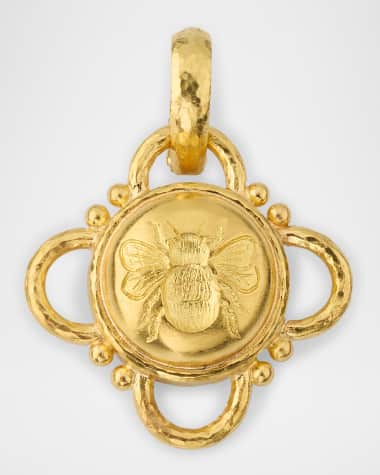 Elizabeth Locke 19K Yellow Gold Gold 16mm Round Fat Bee Pendant