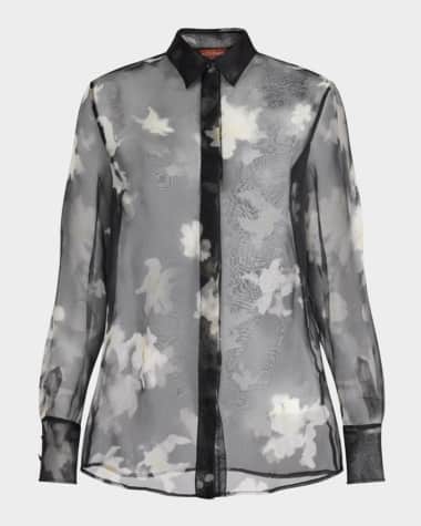 Altuzarra Chika Floral Silk Button-Down Top