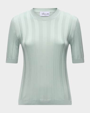 CALLAS Milano Deeda Crewneck Wide Rib Sweater