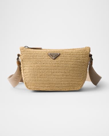 Prada Leather Crochet Shoulder Bag