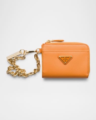 Prada Small Saffiano Leather Zipper Wallet