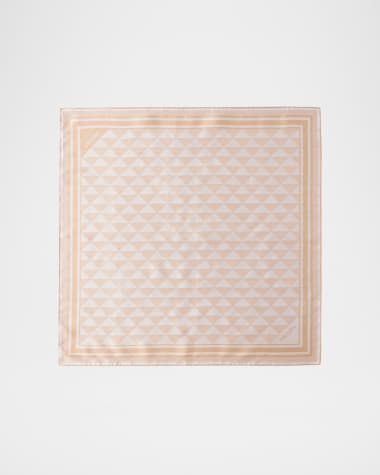 Prada Triangle-Print Silk Scarf