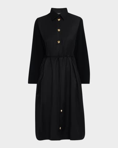 FABIANA FILIPPI A-Line Mixed Media Midi Dress