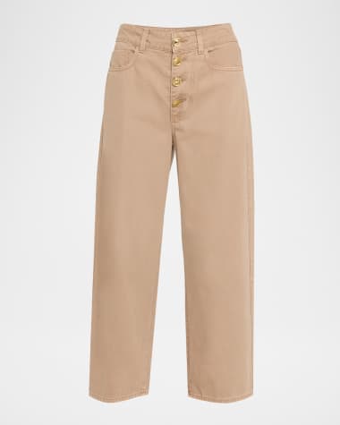 L'Agence Liora High-Rise Wide Cropped Jeans