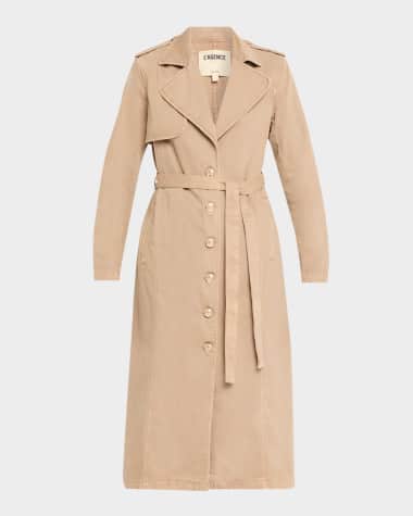 L'Agence Zavia Denim Trench Coat