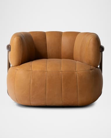 Four Hands Doss Leather Swivel Chair