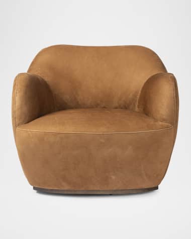 Four Hands Julius Leather Swivel Chair