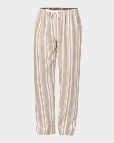 Majestic International Men's Summer Woven Stripe Lounge Pants
