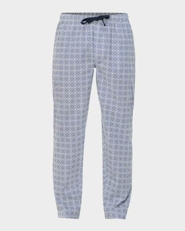 Majestic International Men's Cotton Grecian-Print Lounge Pants